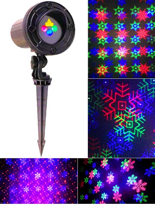 Новогодняя уличная лазерная подсветка SUPERMAX GARDEN Snow RGB